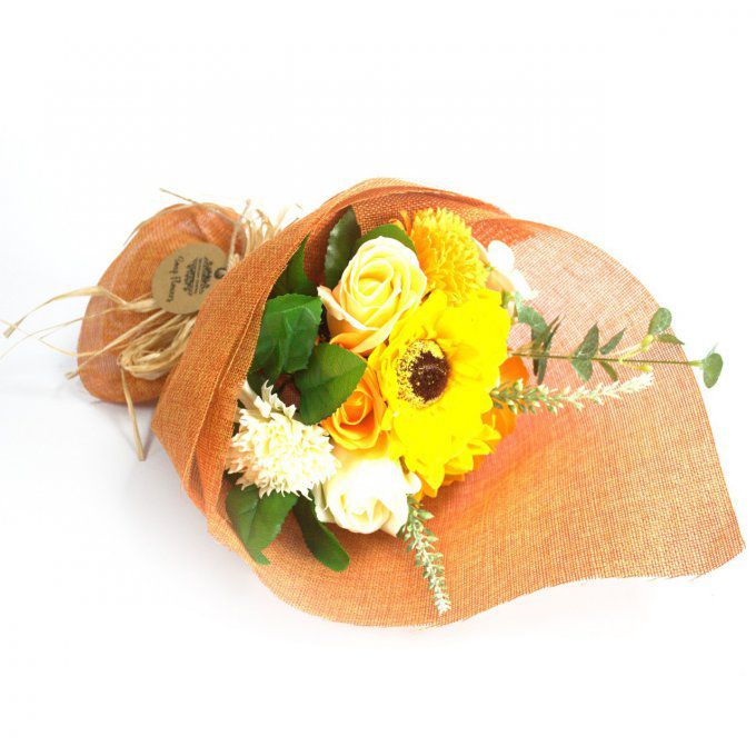 Bouquet de fleur en savon orange